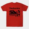 Men Black Print T-shirt Technics, Teach Them Well No-Cut Transfer Paper Print Cotton Tshirt