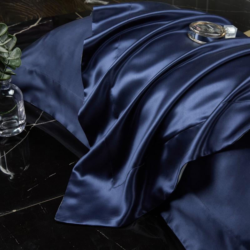 Double-Sided Mulberry Silk Satin Pillowcase - Solid Color