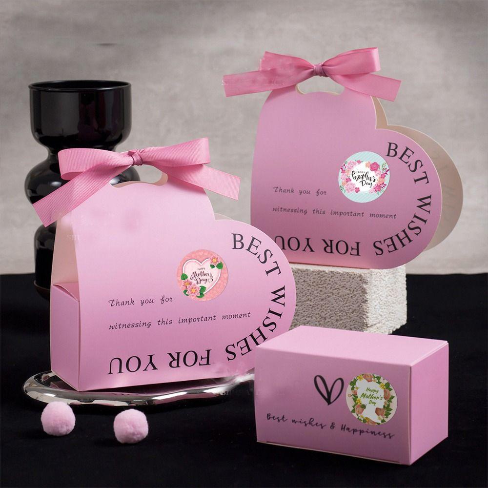 Adesivi PVC Festa della Mamma Garofano Adesivo Decorativo Rotolo Sigilli per Buste per Incartare Regali