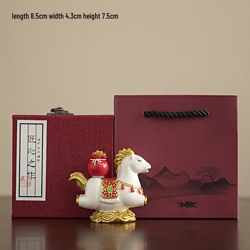 Auspicious Resin Horse Fortune Figurine
