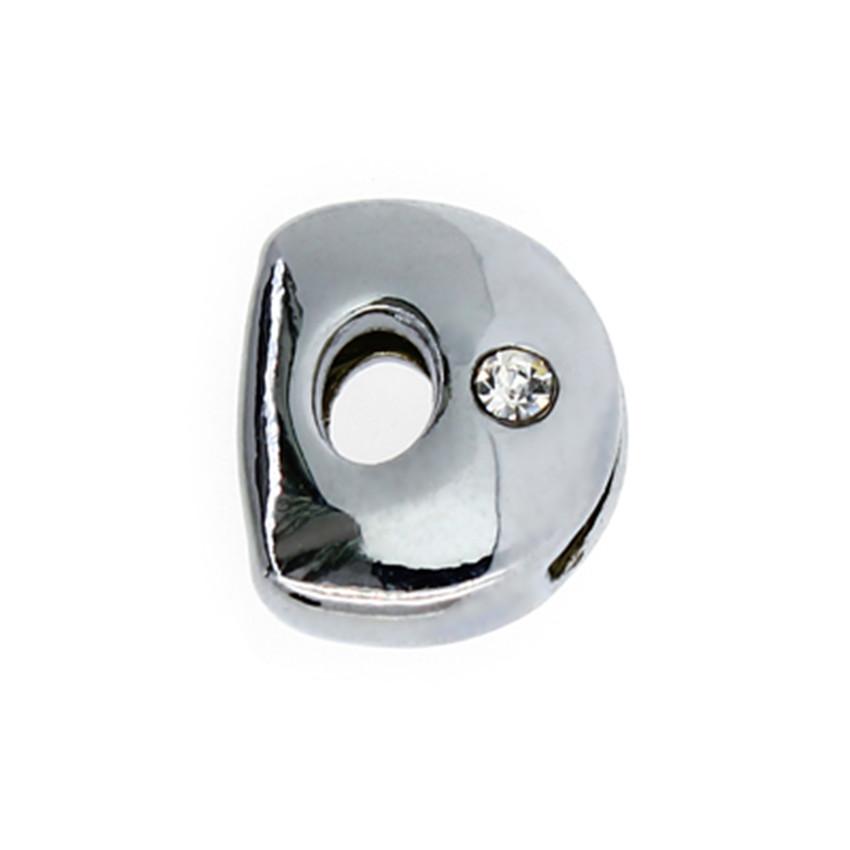 170pcs 8mm Silver Color Fat Slide Letter Charms Slider Alphabet A-Z For Leather Mesh Bracelet Keychain Necklace Jewelry Making
