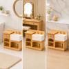1:12 Scale Wooden Vanity with Sink Wood Finish Miniature Drawer and Shelving Realistic