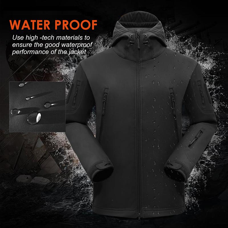 Winter Waterproof Jackets Sets Men Outdoor Soft Shell Hiking Jacket Suit Fleece Cargo Pant