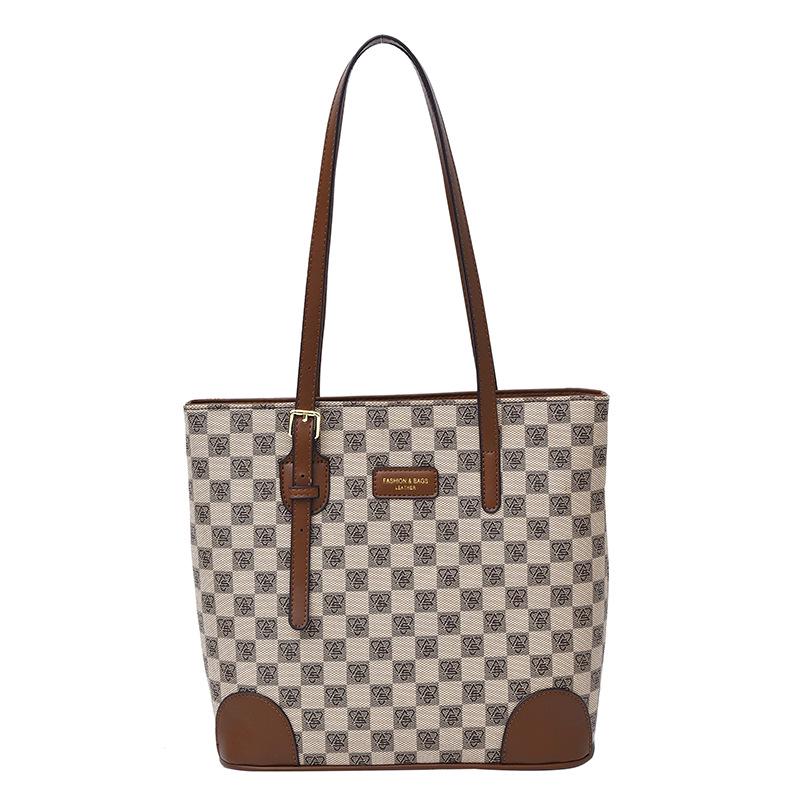 Retro Flower Print Large Capacity Tote Bag - High-End Fashion Handbag for Students