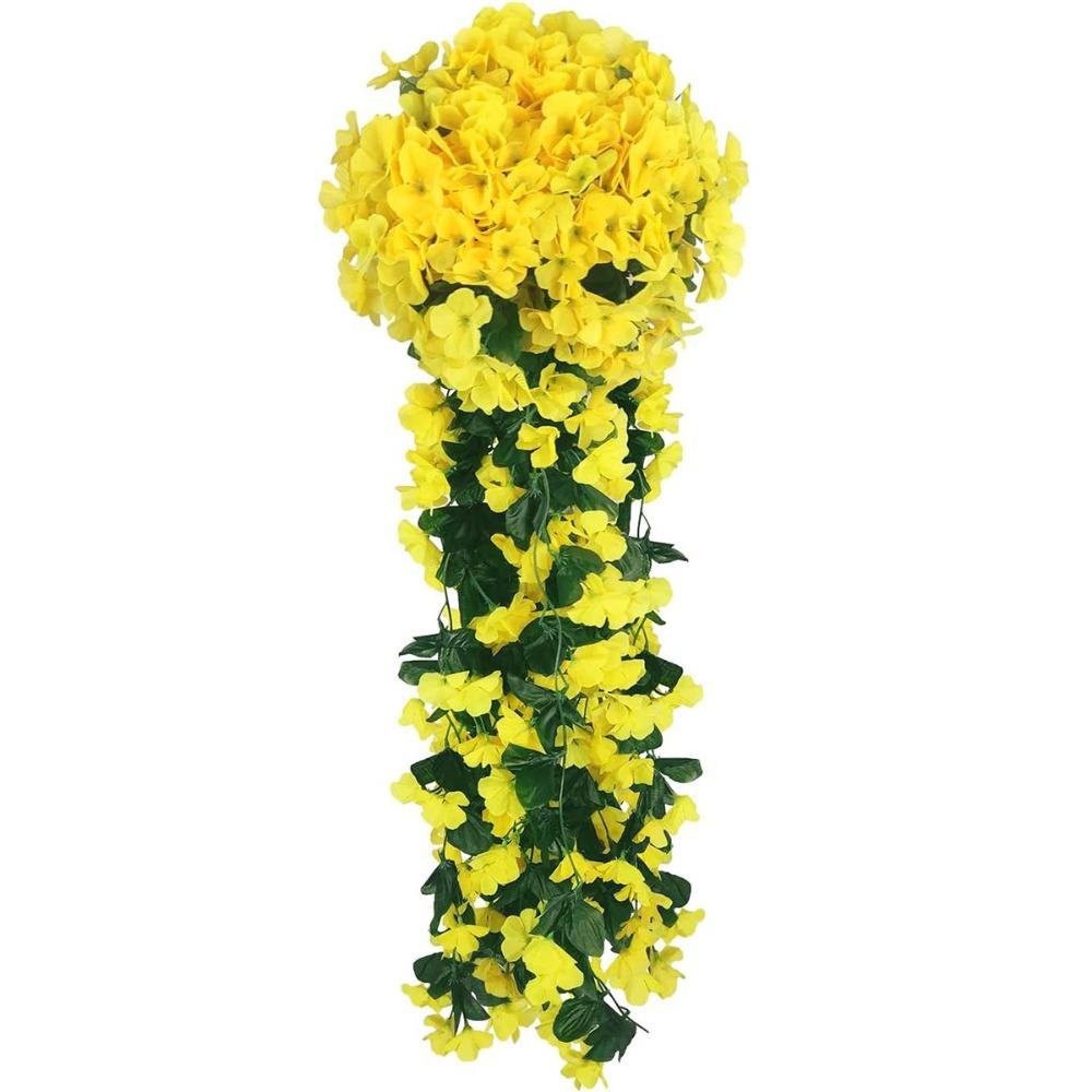 Petal Design Long Vine Roses Flower Rattan Faux Hanging Violets  Fall Decoration