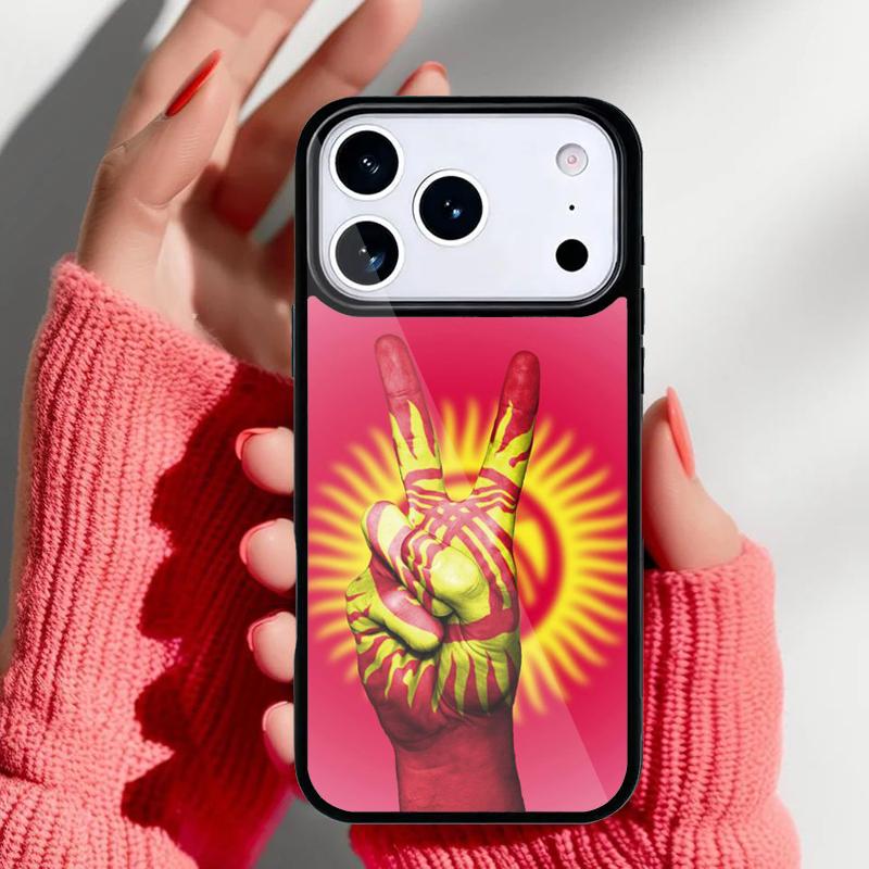 Kyrgyzstan Flag Phone Case for iPhone 17 16 15 14 13 Pro Max Back Cover for 12 11 Pro Coque