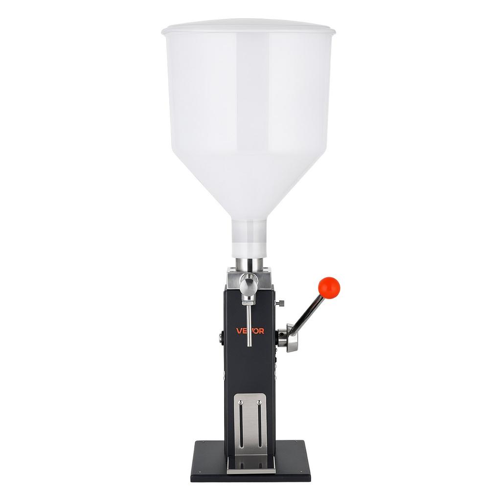 Manual Filling Machine, 5-60 ml, 10 L Hopper, Paste Liquid Filler, for Water, Honey, Oil, Shampoo and Lotion, Anti-Drip Nozzle, Adjustable Bottle