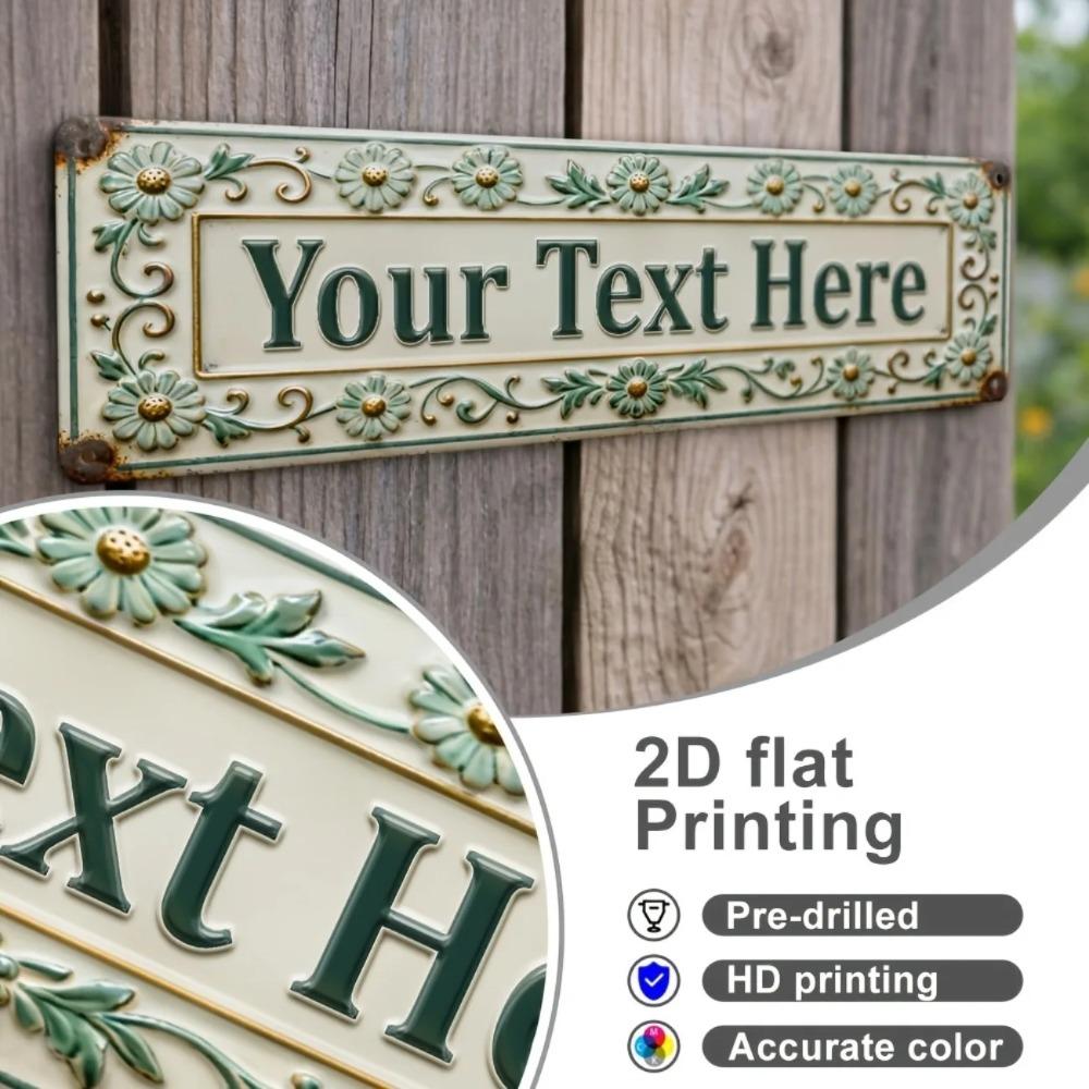 Vintage Custom Metal Sign DIY Plaque Wall Decor Gate Door Fence Porch Yard Decoration Only