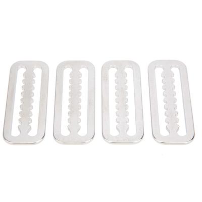 4 Stück Gewichtsgurt-Halter 304 Edelstahl Gezahnter Schieber für Tauchen 2 Zoll Gurtband