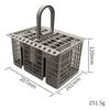 Plastic Cutlery Basket Cutlery Basket Detachable Gray