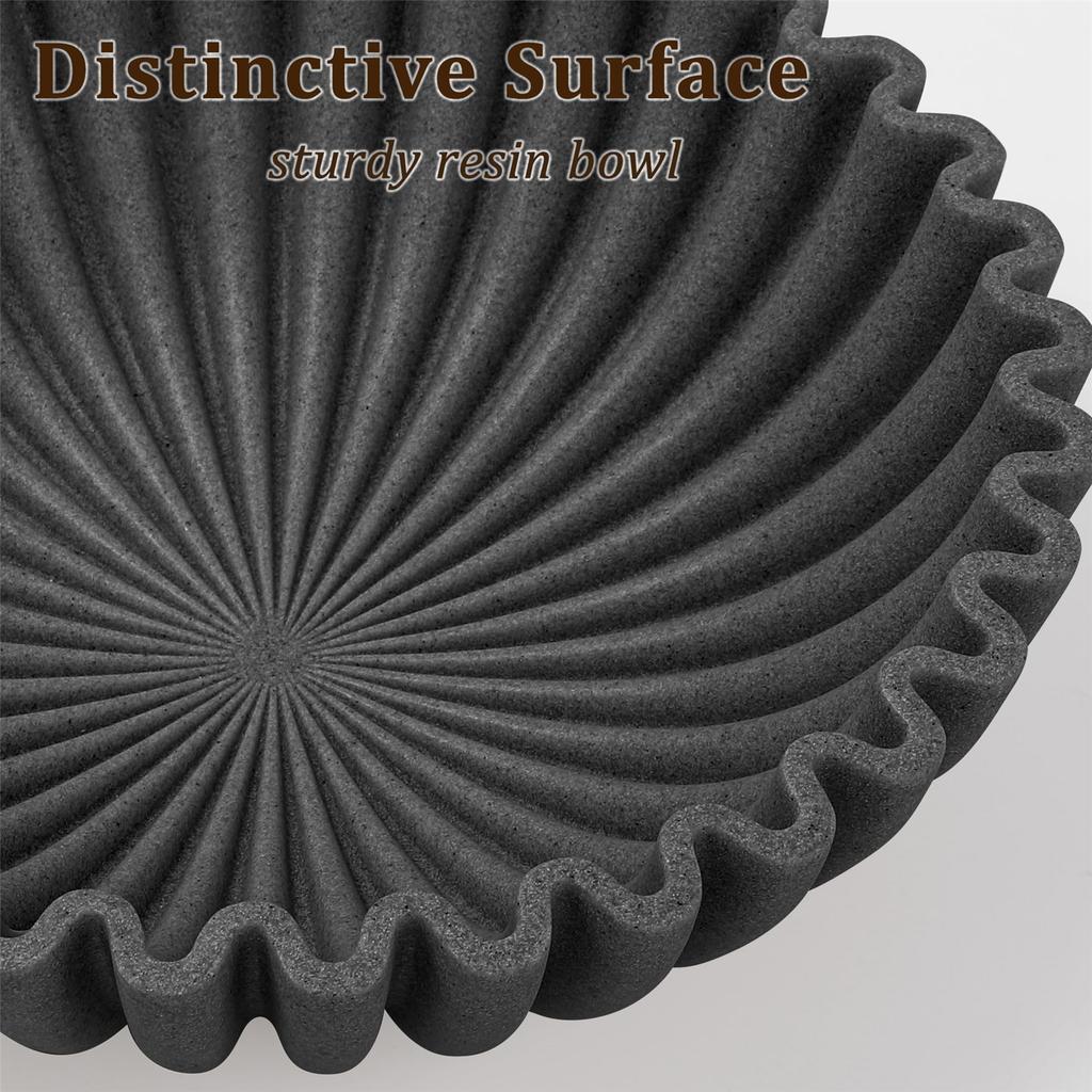 Handicraft Decorative Bowl Ruffle Scalloped Bowls Modern Home Decors Fruit Bowl Decorative Fruit Bowl Stylish Key Bowl