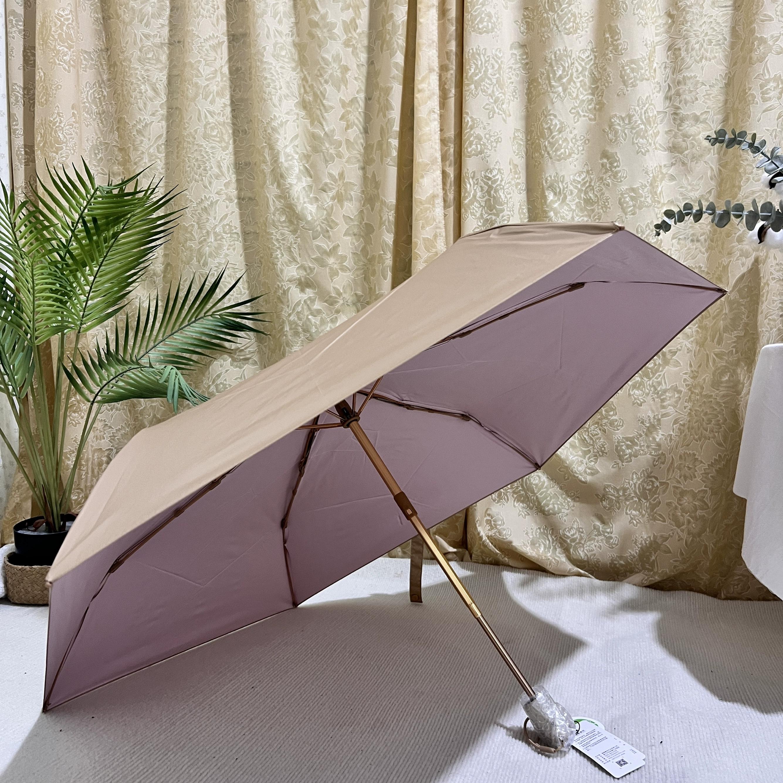 

227 г полностью автоматический секционный коллекция ультра легкий зонт из алюминиевого сплава с полной защитой от солнца для студентов мини