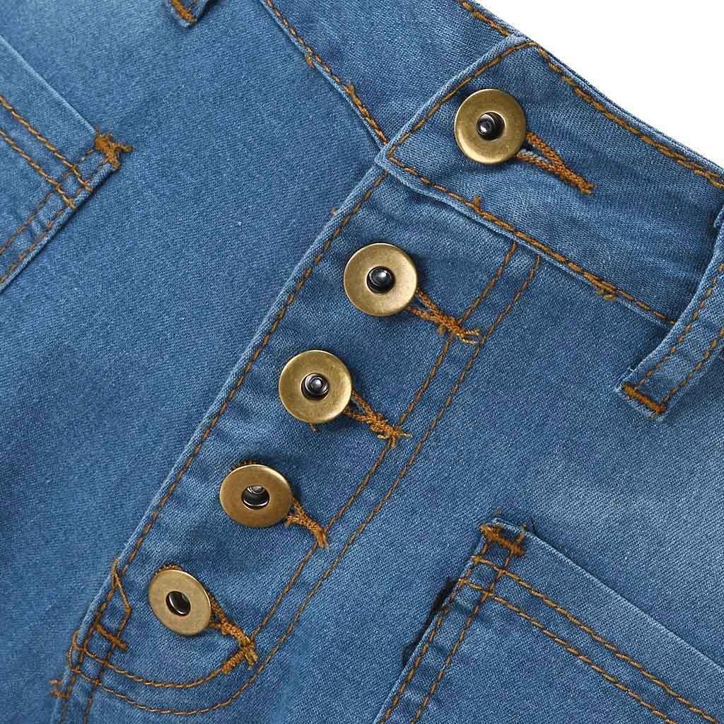 Pantalones de mujer bengala pierna jeans mujeres de cintura media delgada  pantalones de campana suelta delgada estiran casualmente split lavados mamá  pantalones de moda comprar a buen precio — entrega gratuita, reseñas