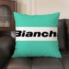 Luxury B-Bianchi Logo Cushion Cover Elegant Comfort Pillowcase Sofa Bed Double-Sided Printed Invisible Zipper Home Decor