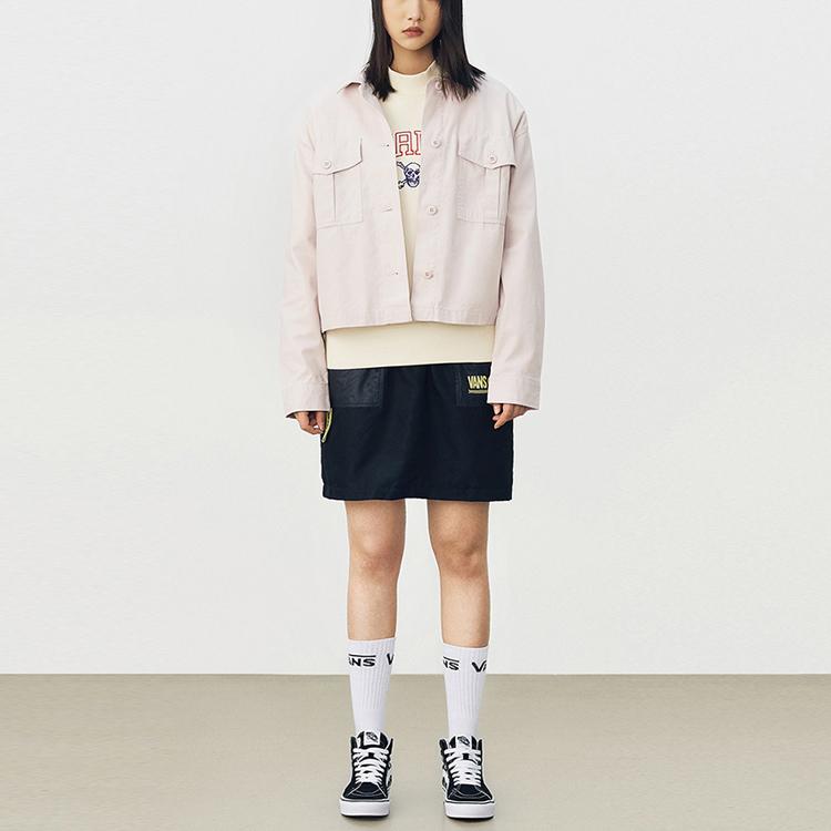 Vans Patchwork Multi-Pocket Fashion Comfortable Sports Casual Skirt Women Skirts Black VN0A54KMBLK