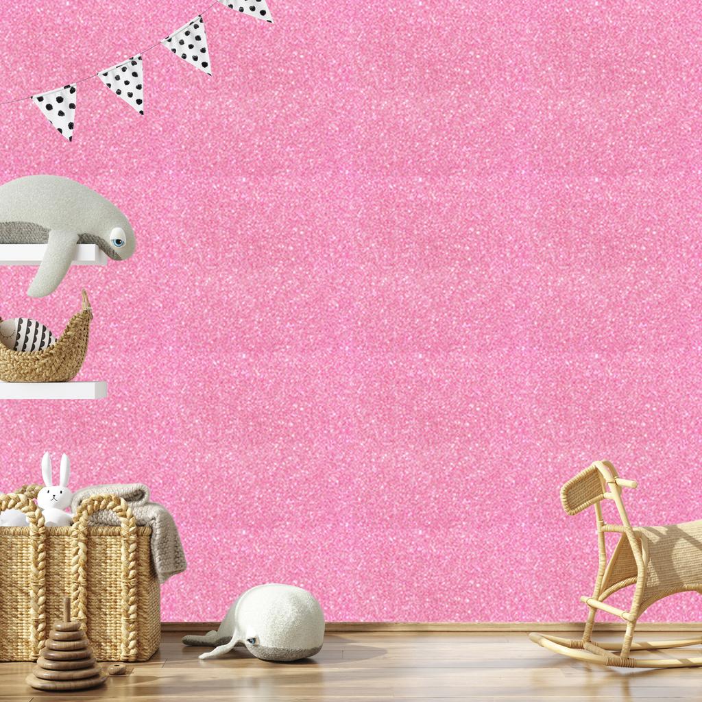 Glitter Wallpaper Powder Pink Top, Powder Pink Bottom 50x1000
