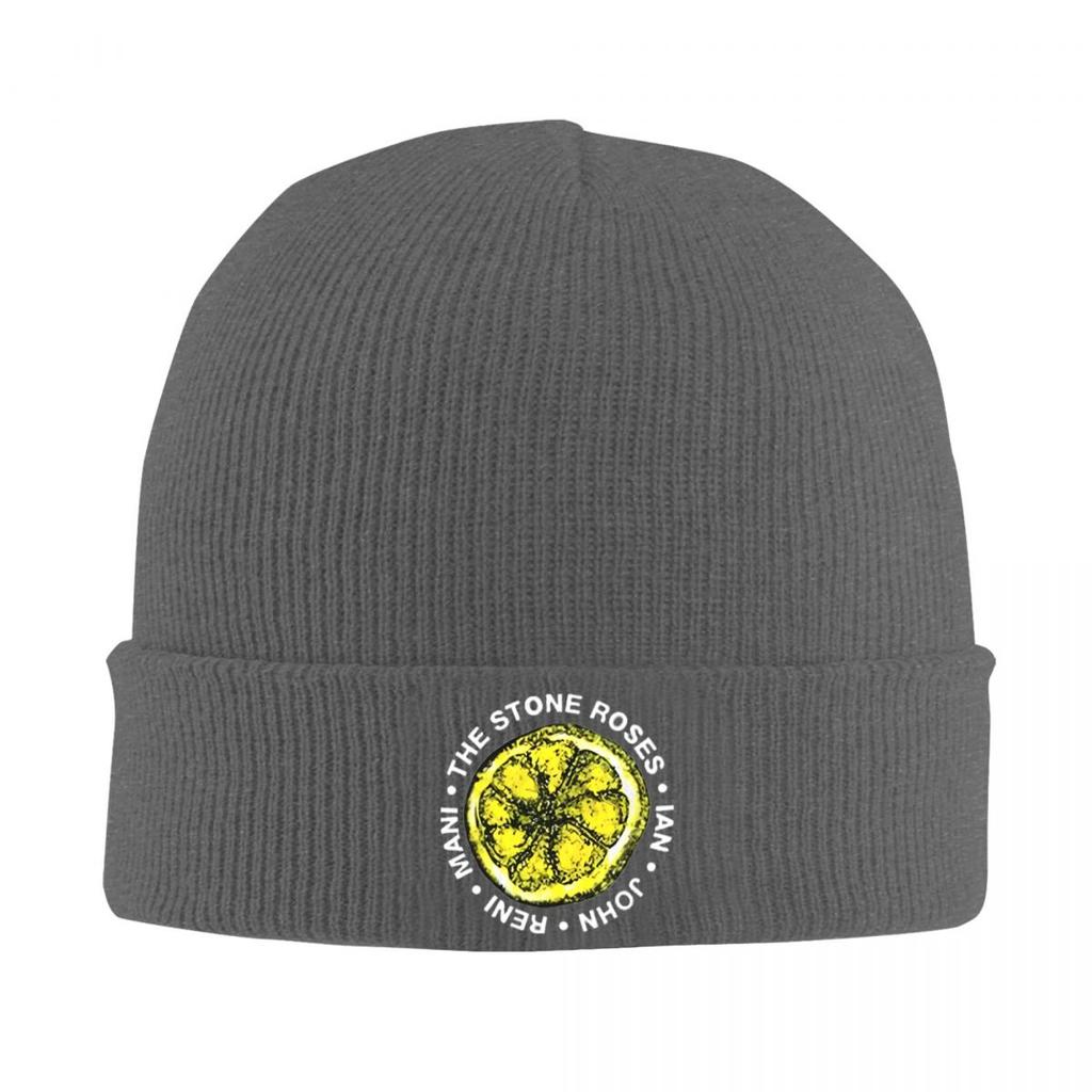 The Stone Roses Logo Knit Hat Beanie Winter Hats Warm Fashion Rock Band Music Caps for Men Women Gift
