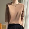 Spring And Summer White Mercerized Cotton Short Sleeve T-Shirt Feminine Joker Cotton Cropped Sleeve Bottoming Shirt