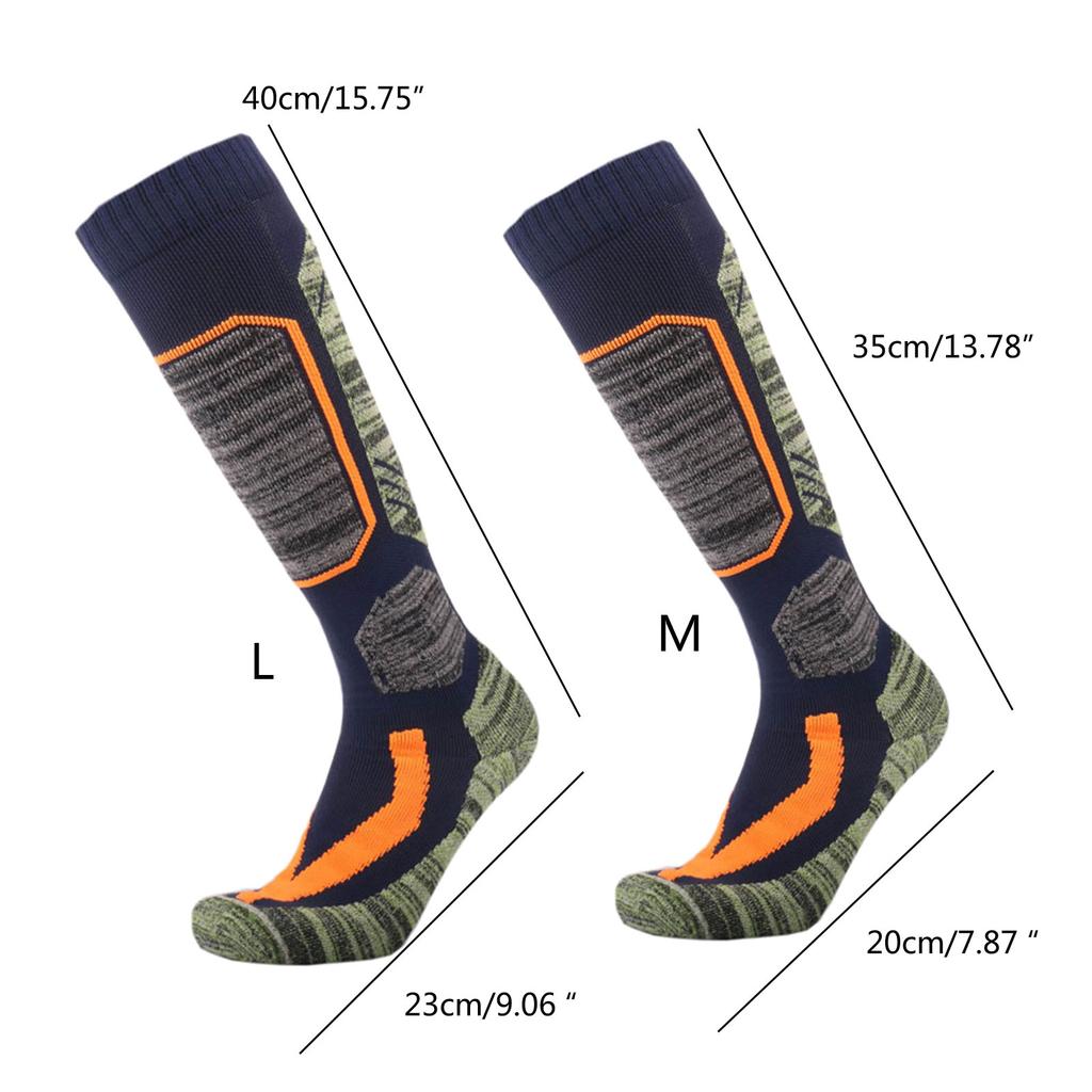 1 Pair Cotton Ski Socks Compression Snowboard Socks Knee High Thermal Socks Breathable Quick Dry Anti-wear and Non-slip