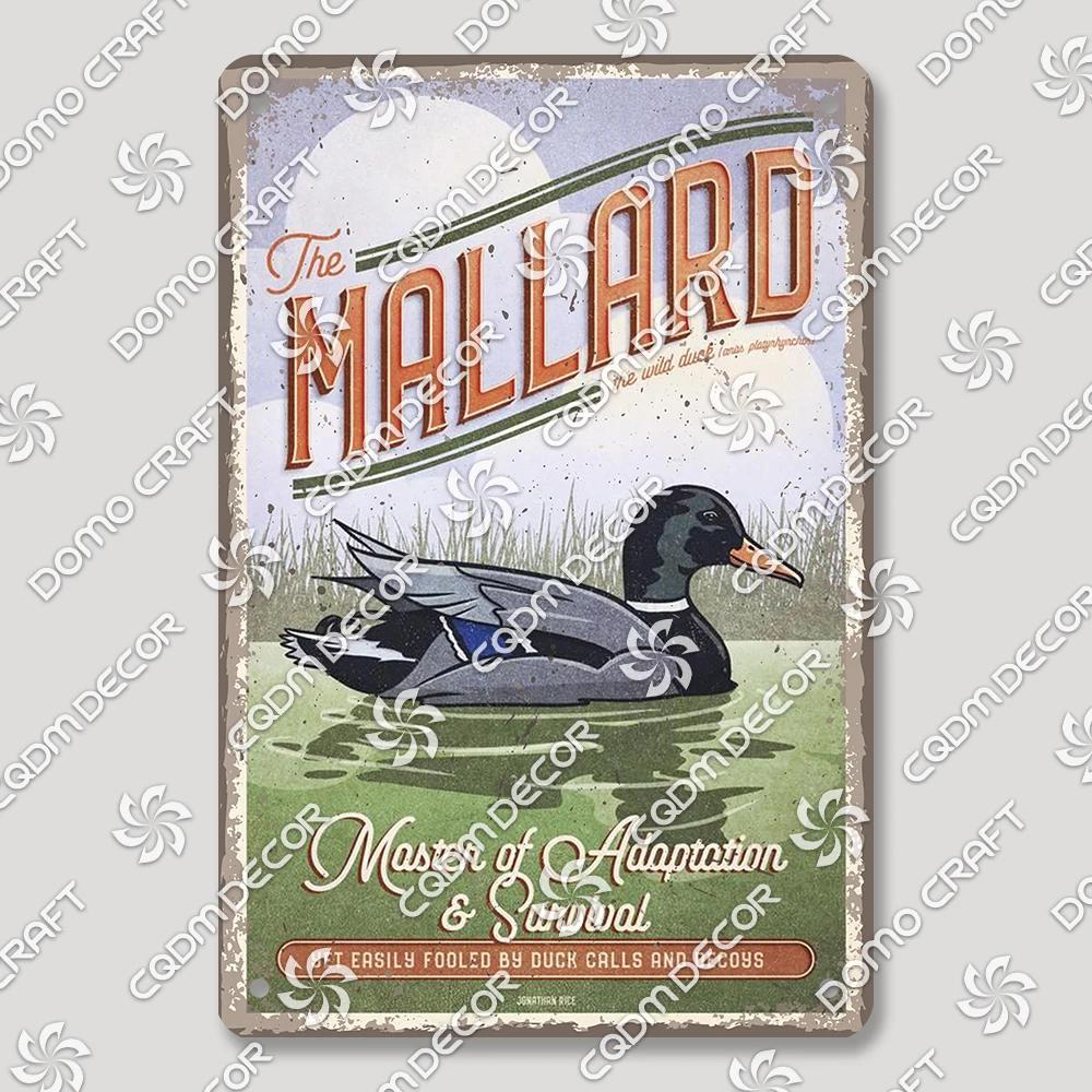 Hunting Metal Tin Signs, Ranger Shotgun Shells Vintage Poster, Retro Duck Elk Bear Metal Plaque, Club Farmhouse Home Wall Decor