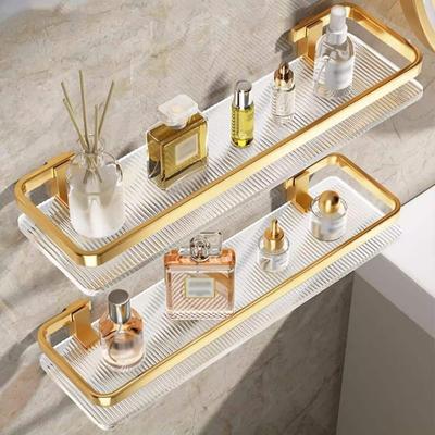 Bathroom Shelf Kitchen Storage Organizer  Acrylic Shampoo Rack  Shower Shelf Bathroom Accessories No Drill Storage Shelf