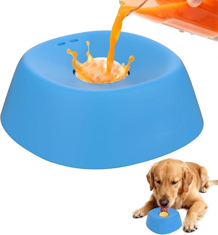 Anti-Choking Slow Feeder Dog Bowl Non-Slip 1/1 Cup - Lick Toy for Liquid Treats Bone Broth Yogurt