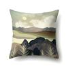 Polyester Pillowcase Automobile Decoration Mountain Home Print Pillowcase Waist Cushion Cover Bedside Cushion Cover Bedside Cushion Cover