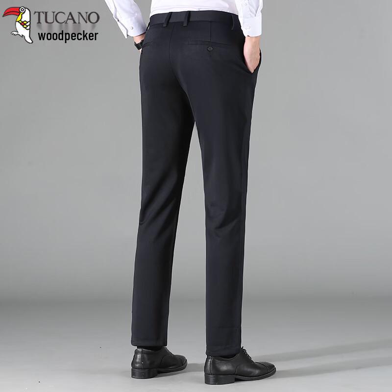Tucano Men's Wrinkle-Resistant Straight-Leg Dress Trousers
