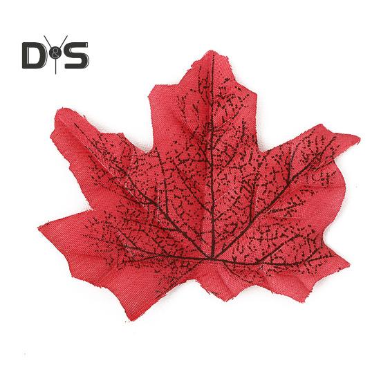 

50 шт. искусственный кленовый лист реалистичная ткань осенние листья для дома и улицы Хэллоуин осень урожай День благодарения фестиваль свадебное украшение вечеринка темно-красного