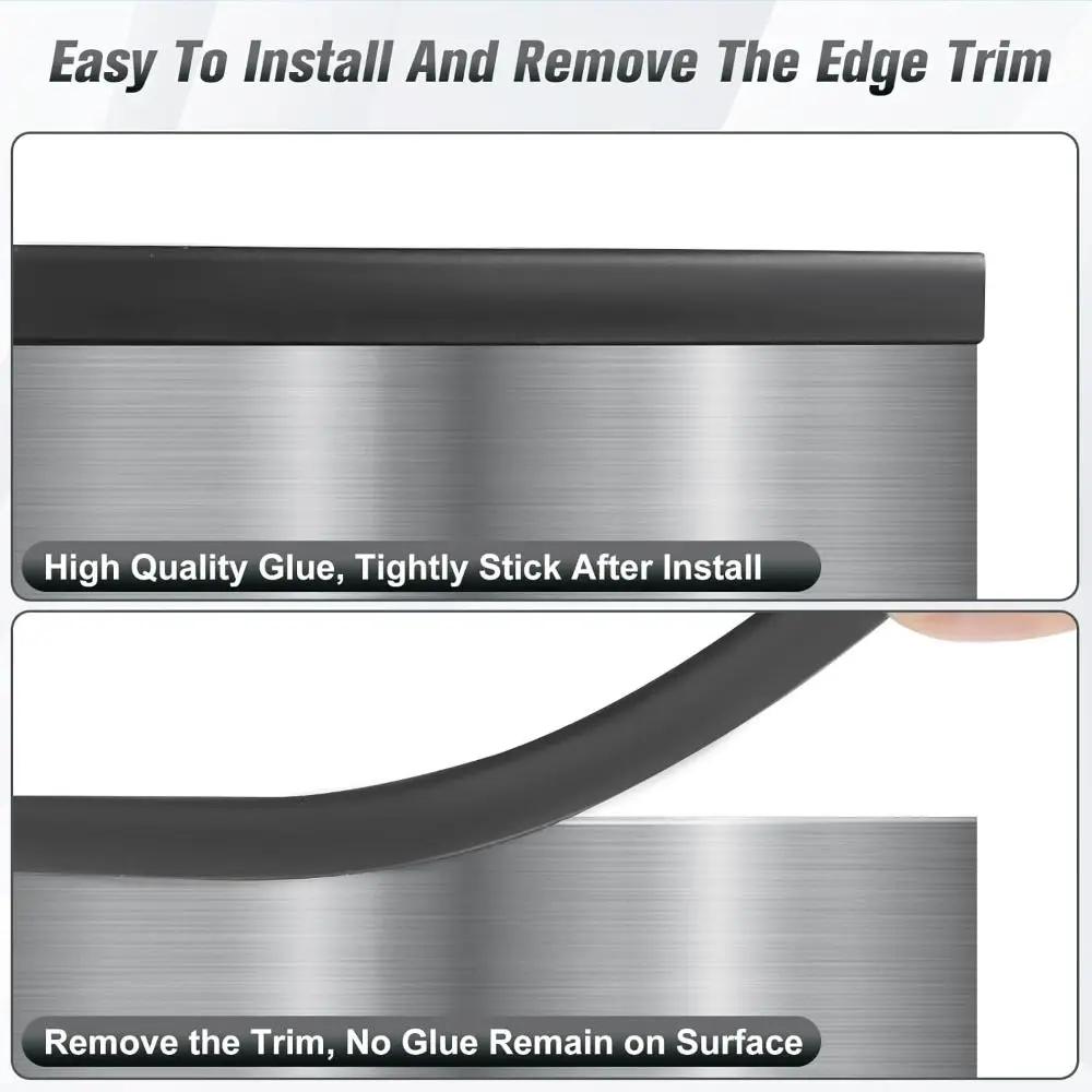 1 Roll 5/3/1m U-Shape Edge Protector Strip Door Edge Protection Strip Glass Scratch resistant,Waterproof Seal Edge Shield