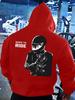 Trendymotorcycle rider printAmerican street hip-hop loose casual daily wearY2K hoodieSuitable for autumn and winter seasons