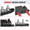 Bus Bar 12V-48V 250A Power Distribution Block 4 Posts Junction M8 M10 For Marine Automotive Copper Battery Busbar Terminal Block
