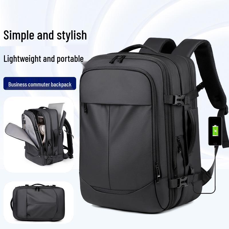 1-Piece Men's Large Capacity Travel Backpack: Business, Commute, Student, Computer, Shoulder Bag