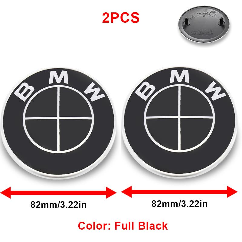 Drswk4 2Pc ABS 82mm 74mm Car Front Hood Emblem Rear Boot Trunk Logo For BMW M G20 G32 G11 X3 X5 X4 X6 X7 G30 G12 F40 F30 X1 Accessories