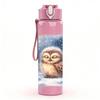 1PC Owl Sitting In Starry Night Sky Print 750ml Color Plastic Sports Water Bottle Leakproof Flip Straw Lid Suitable for Sports Office Home Use