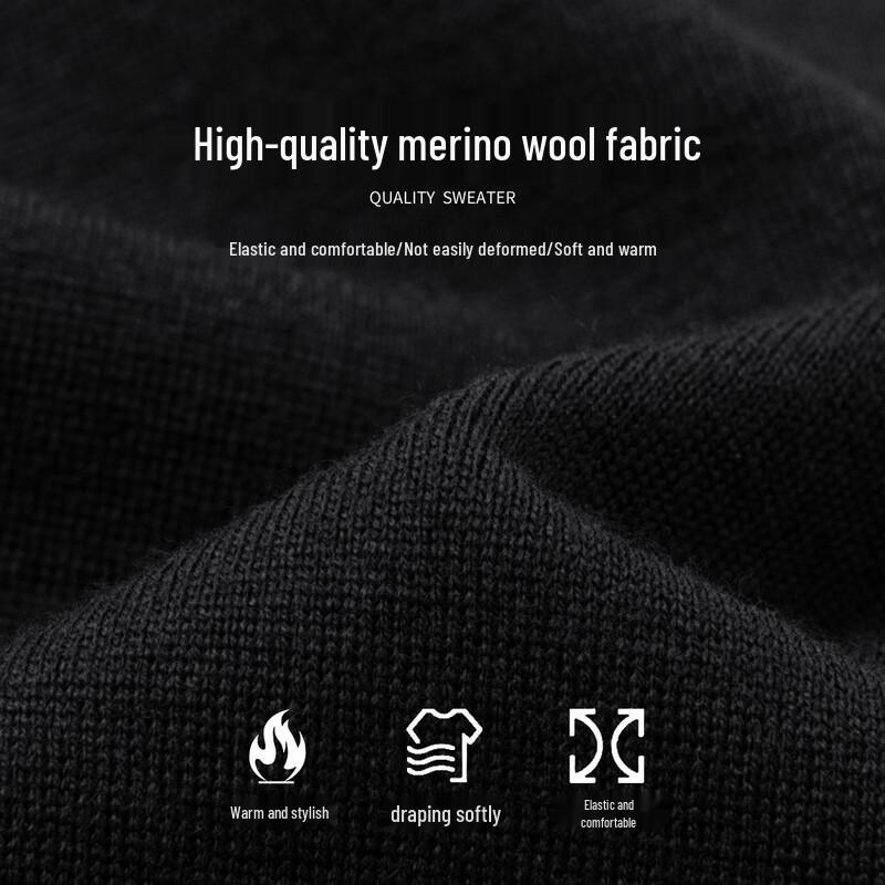 Luozi Men's Premium Warm Round Neck Wool Sweater