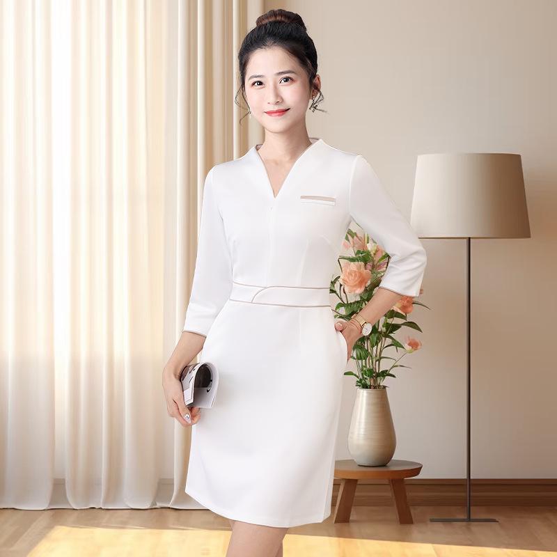 Women's Summer Professional Beautician Attire for Salon & Medical Aesthetics