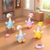 4Pcs/set Cartoon Shake Duck Animal Miniatures Resin Ornaments Fairy Garden Decoration Moss Terrarium Micro Landscape