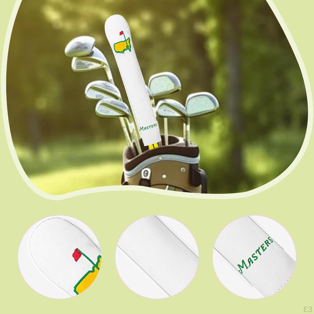Alignment Golf Rod Cover Practice Aid Headcover Waterproof PU Leather Dust Resistant