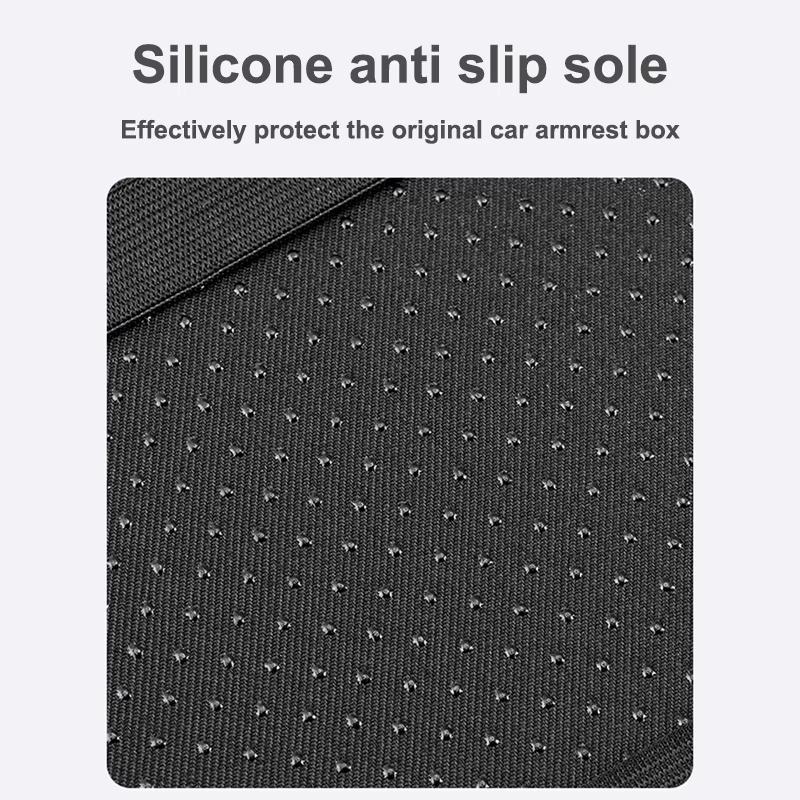 XOWS7 New Car Armrest Box Pad Universal Leather Armrest Cushion with Pocket Central Memory For Skoda Octavia Rapid Fabia Superb Kodiaq