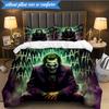 3PCS Clown Bedding Set Duvet Cover Closure Includes 1 Duvet Cover & 2 Pillowcases for All Seasons Bedroom Decor Christmas Fan gifts