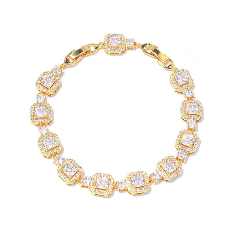 Adjustable Color Zircon Bracelet Female European and American Fashion Full Diamond.
