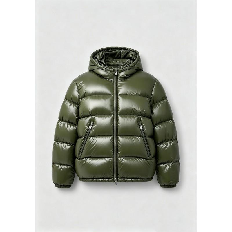 Mens Hooded Padded Winter Cotton Coat Thick Casual Warm Zip Outerwear