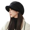 Women's Korean-Style Plush Octagonal Painter Hat - British Fashion, Autumn/Winter, Trendy Newsboy Cap