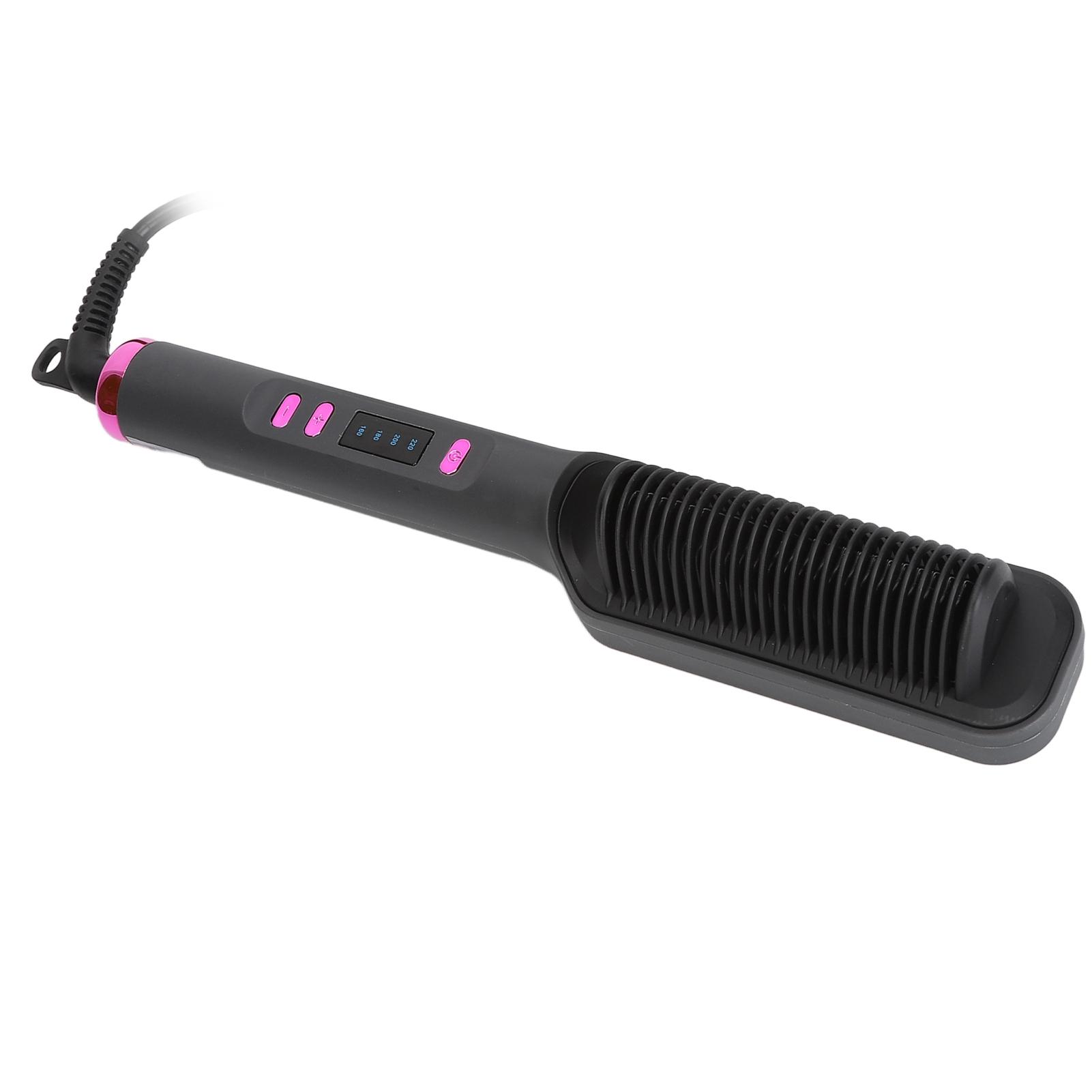 

Hair Straightener Brush Fast Heat Less Damage Frizz Temps Women Electric Hot Comb for Home