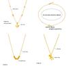 DIEYURO 316L Stainless Steel Simple Heart Love Circular Tassel Necklace Lady Trend Fashion Clavicle Chain Jewelry Glamorous Gift