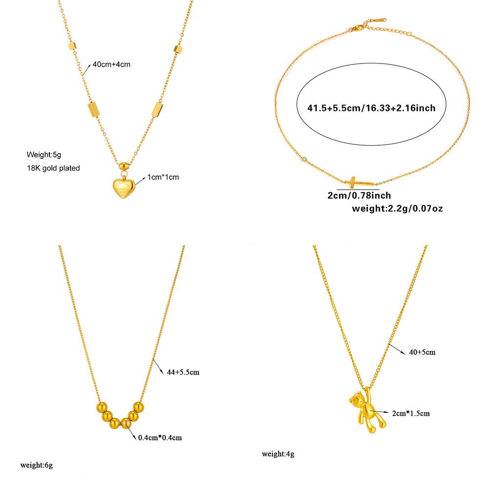 DIEYURO 316L Stainless Steel Simple Heart Love Circular Tassel Necklace Lady Trend Fashion Clavicle Chain Jewelry Glamorous Gift