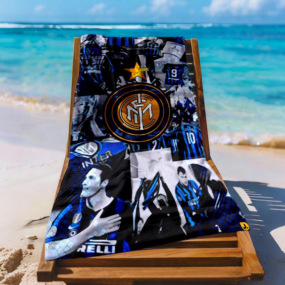 Inter Milan Beach Towel Super Soft Absorbent Comfortable Lightweight Suitable For Sports Travel Swimming Yoga Bathroom Beach And Pool