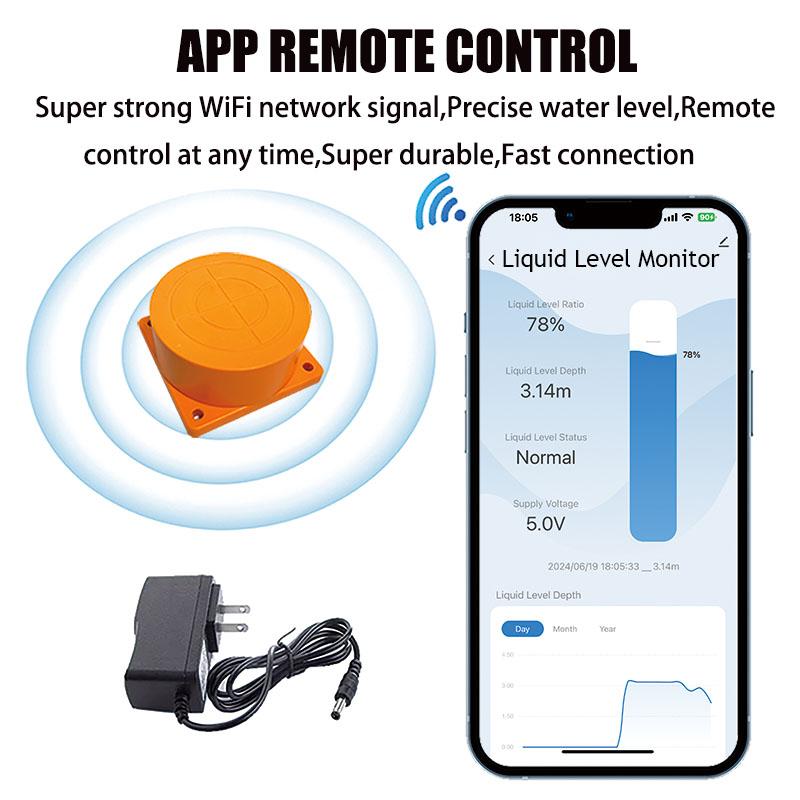 ME201W Intelligent Remote Detection Smartphone Full Water Alarm System Controller Water Tank Level Sensor EU