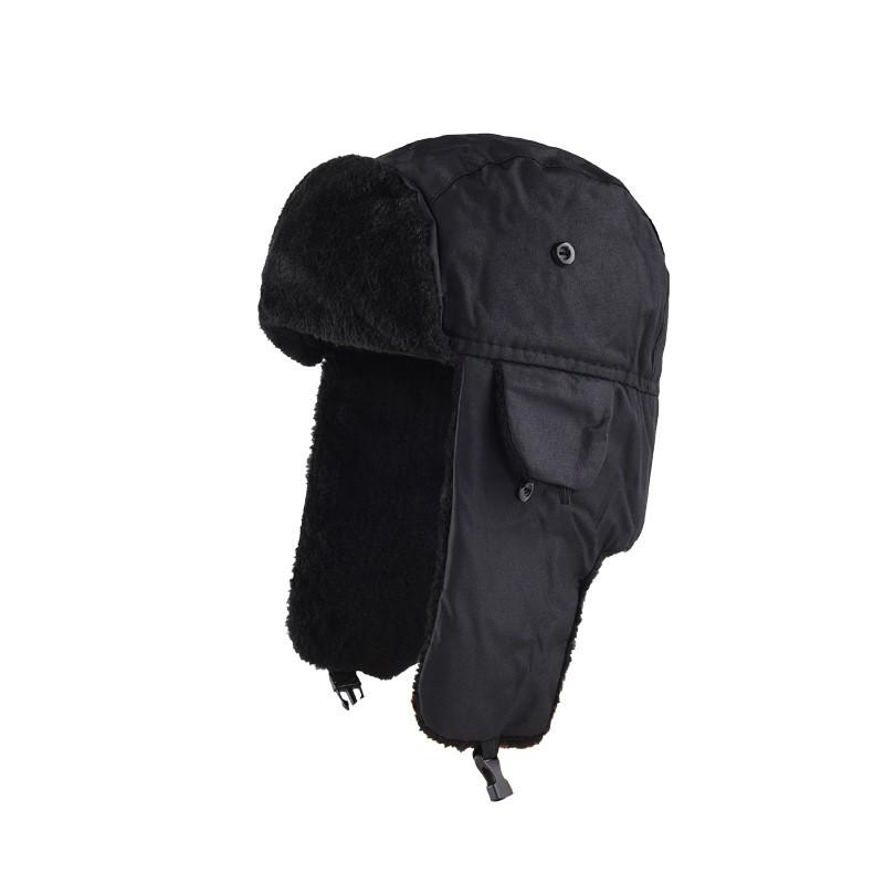 Unisex Warm Fleece Lined Winter Hat With Ear Protection Windproof Outdoor Ski Cap Cold Weather